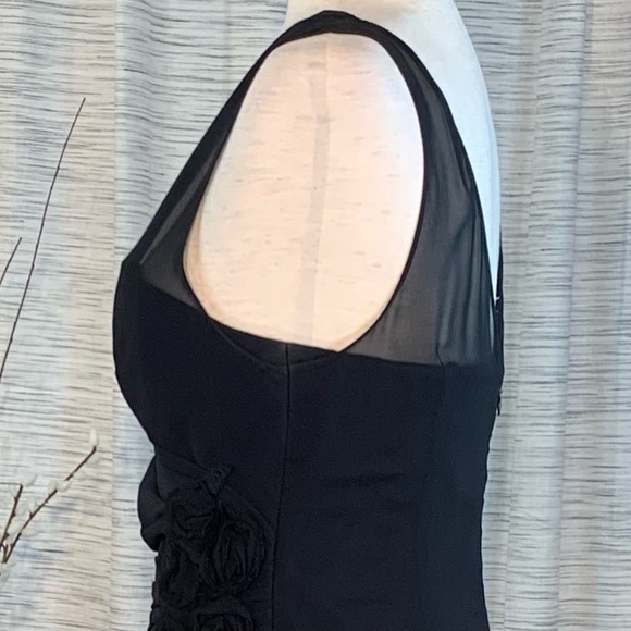 Rickie Freeman Teri Jon black sleeveless party dress. - Picture 8 of 16